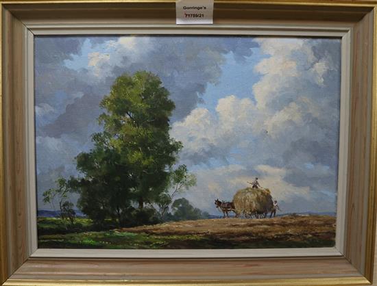 Richard Tearoe, Harvest Over, 25 x 35 cms